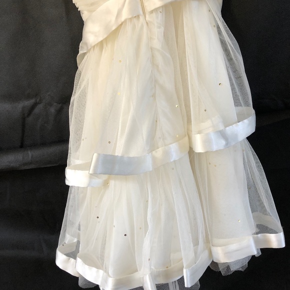 Tulle Layered Dress Off Shoulder SZ 4 Laura Petites - Picture 5 of 12